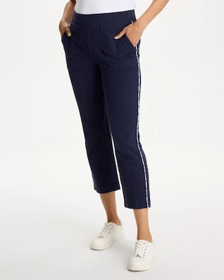 Zenergy® Cotton Terry Striped Crop Pants | Chico's